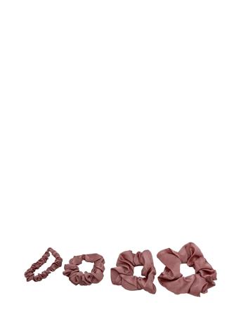 Four Sets Scrunchy Accessories Hair Accessories Scrunchies Lyserød PIPOL'S BAZAAR