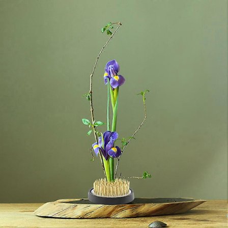 Ikebana Kenzan blomsterbindingsværktøj - Rund (Dia. 40mm)