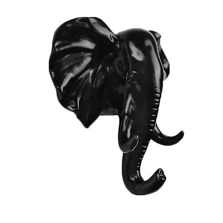 Yksipäinen koristeellinen seinälle ripustettava koukku, hartsista valmistettu norsun muotoinen, kestävä takeille, laukuille, pyyhkeille, avaimille ja 