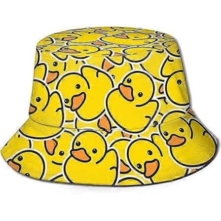 Bucket Hats Muoti Aurinkohattu Pakattava Ulkoilu Kalastushattu Naisille ja Miehille (Kumiankka Kuvio)