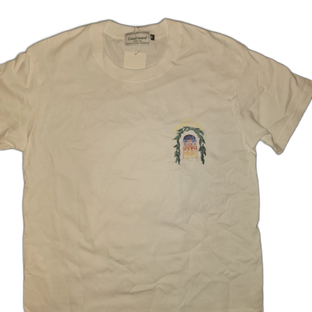 Vit t-shirt Casablanca med tryck