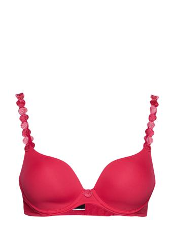 Padded_Bra_Heartshape Lingerie Bras & Tops Push Up Bras Rød Marie Jo