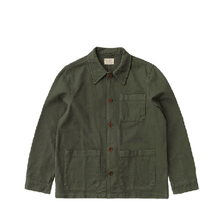 Nudie Jeans Barney Worker Jacket Jackor Herr Grön M