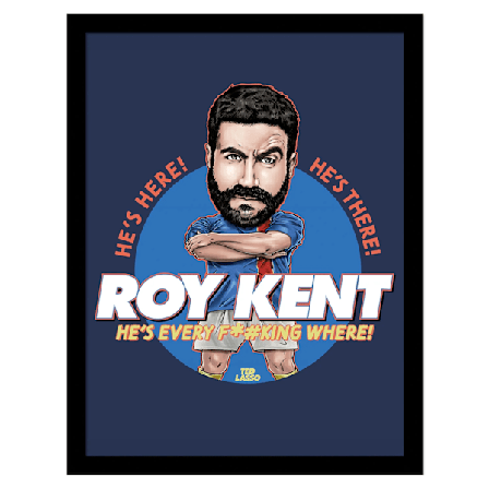 Ted Lasso Bobble Head Roy Kent Inramad Poster 45cm x 35cm x 1.7cm