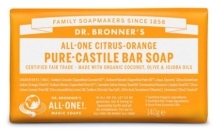 Dr. Bronner's Bar Soap Citrus-Orange, Skincare, Kropspleje, Bodyshampoo