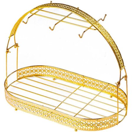 Koppholder, koppholder, tallerkenorganisator, kopptørker i smijern, hylle