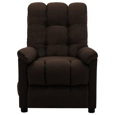 Vidaxl Massagefåtölj Mörkbrun Tyg Brun