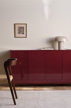 Jotex - Veggskap Burgunder - SYROS - Kjøp Skap & Vitrineskap hos Jotex