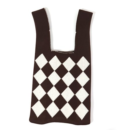 Knit käsilaukku Kangaskassi COFFEE