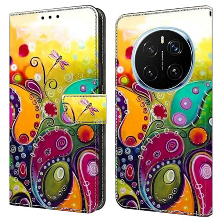 For Honor Magic7 Pro 5G Deksel PU Lær Lommebok Telefondeksel med Støtte