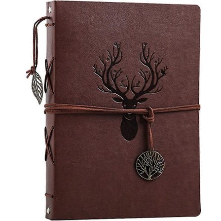 Retrotyylinen leikekirja valokuva-albumi Vintage Pu-nahka Tee-se-itse muistojen tallennus häävieraskirja ruskea 27x20,5cm 30 arkkia 60 sivua 1 pakkaus