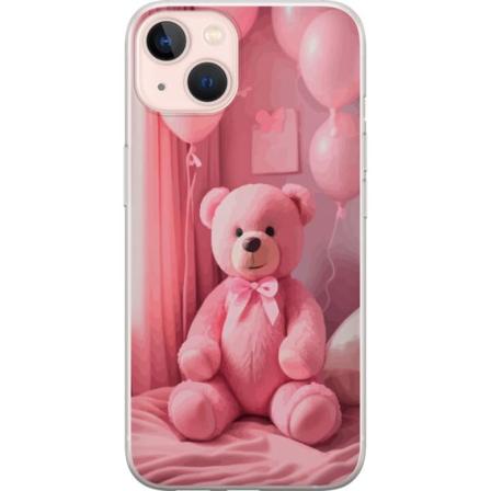 Apple iPhone 13 Gjennomsiktig deksel Rosa Teddybjørn