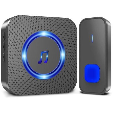 Trådløs LED-dørklokke 1000 fod dørklokke udendørs smart hjem ringeklokke med knapmodtager