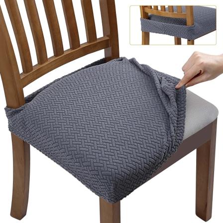 4-pack Stretchbarnskydd för Stolsits i Jacquard med Prägling, Avtagbar