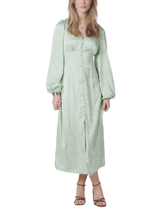 Neo Noir Alto Pattern Sateen Dress Klänningar Dam Grön 44