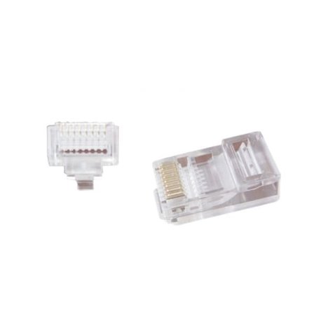 Modulaarinen liitin RJ45 UTP 8P/8C - 10-pakkaus läpivientirakenteisella liittimellä