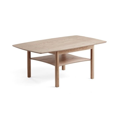 Folding coffee table MARATHON, 1350x800 mm, white oak