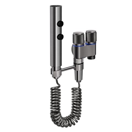 Håndholdt bidetsprøyte i rustfritt stål, håndholdt bidetfeste-sett med dobbel bryter G1 2-grensesnitt for kjæledyrbleievask, grå