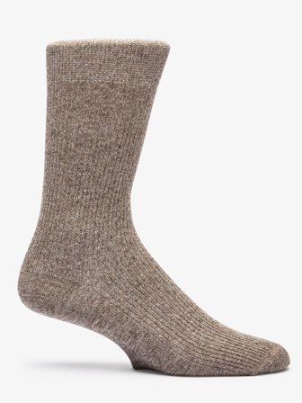 John Henric Men's Braune Gerippte Socken Baumwolle Size Onesize