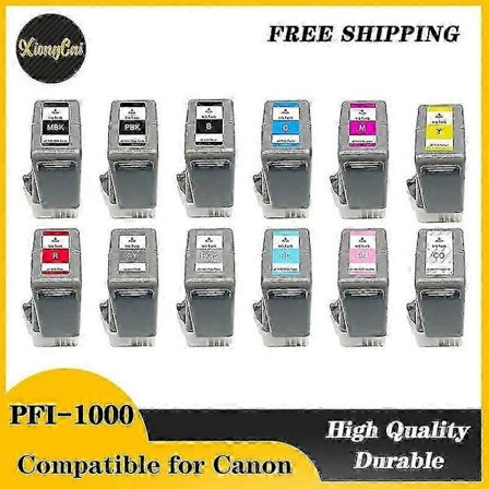 Premium Kompatibel Blekkpatron for Canon Pro-1000 - Komplett Sett med Chip (12 farger)