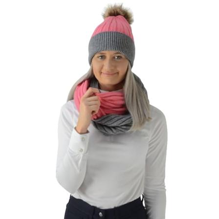 HyFASHION Dam/Kvinnor Luxemburg Lyxig Snood En Storlek Korall/ Coral/Charcoal One Size