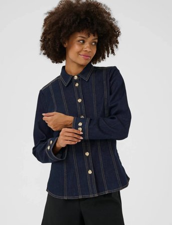 Culture Cubobbie Denim Shirt - Navy - S