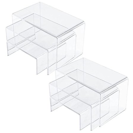 6 st Akryl Displayhylla Godis Dessert Samlarobjekt Figurer