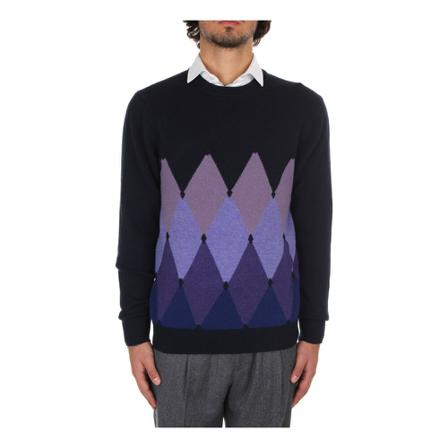 Ballantyne Round-neck Strik Lilla, Herre Strik