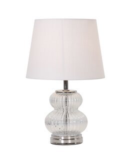 Bordlampe Miriam med glasfod Hvid