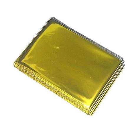 1 stk. Nødtermisk tæppe udendørs vandtæt overlevelsestæppe aluminiumsfolie varmere rum nødredningsgardin militærtæppe nyt gyldent