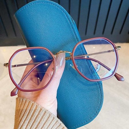 Anti-Blå Lys Briller Runde Briller RØDE