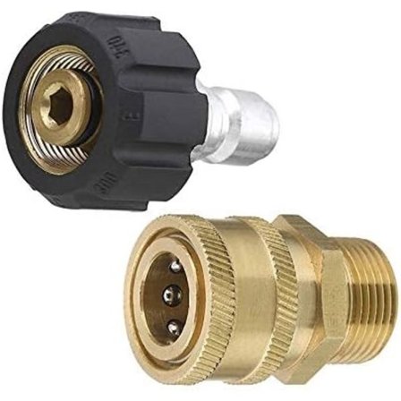 Koppling för högtryckstvätt, snabbkopplingssats, 3/8 till M22-14 hane-hona gänga