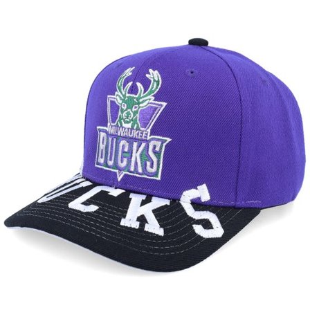 Mitchell & Ness - NBA Lila adjustable Keps - Milwaukee Bucks Underarch Pro Cap Hwc Purple/Black Adjustable @ Hatstore