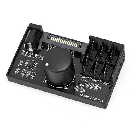 PWM Viftehastighetskontroller Høy Effekt Sata DC Strøm 4Pin Viftestyring NAS Server Viftehastighetskontroll PWM