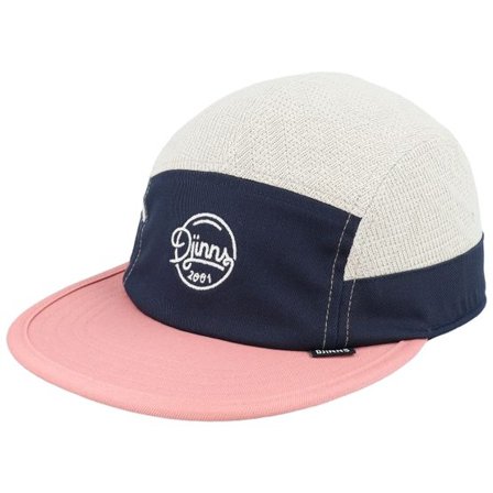 Djinns - Svart 5panel Keps - Soft Fc Summer Knit Khaki/Rose 5-Panel @ Hatstore