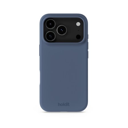 Holdit iPhone 17 Pro Skal - Silikonskal, Pacific Blue, Stötsäkert