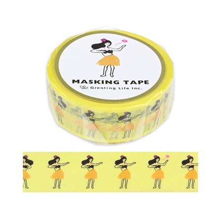 Greeting Life Washi-tape Hula Girl