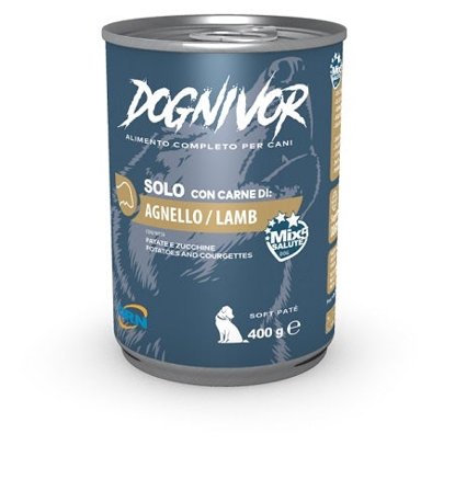 Dognivor Alimento Completo per Cani Agnello Patate Zucchine 400g