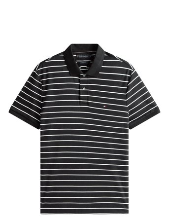 Liquid Cotton Reg Seasonal Polo Black Tommy Hilfiger