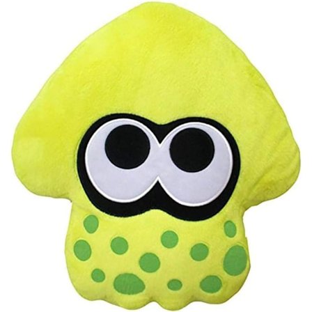 1664 Splatoon 2-serie - 1664 - Neon gul blæksprutte pude plyslegetøj, 14"