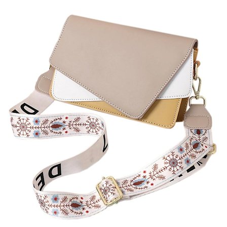 Bump Color Liten Väska Dam Ny All-match Bred Rem Kors-kropp Mode Enstaka Axelväska Khaki