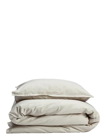 Påslakanset Bambu Stripe K. Home Textiles Bedtextiles Bed Sets Beige Gripsholm