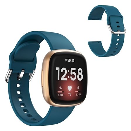 Fitbit Versa 3 simple silikon klockarmband - Dark grön