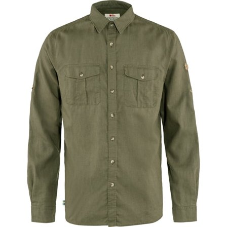 Fjällräven Men's Övik Travel Shirt in Green | Size: Large, Hemp
