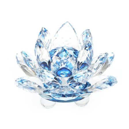 60 mm kvartskrystall Lotus Flower Crafts Glass Fengshui Ornament