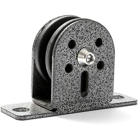 Fitness rullende trinse med stille U-sporet hjul, rustfritt stål svingbar løftetau trinse stille trinse heavy duty