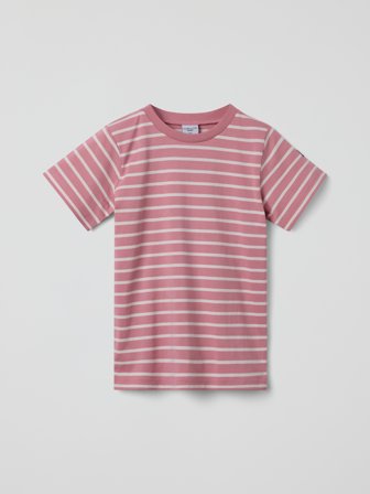 Polarn O. Pyret - Striped T-shirt - 110 - Childrenswear - pink