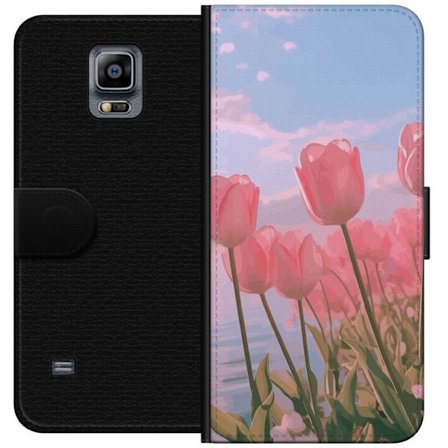 Plånboksfodral till Samsung Galaxy Note 4 med Rosa Tulpaner