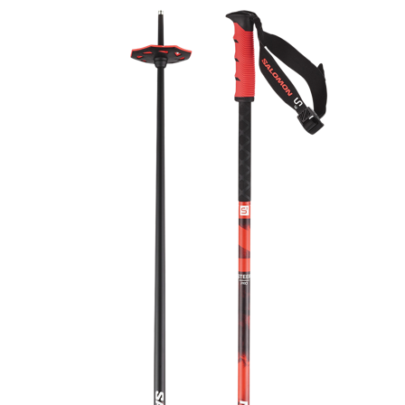 Salomon - Hole pro sjezdové lyžování Hole Steep Pro S3 - Black / Nasturtium