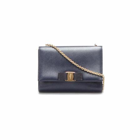 Salvatore Ferragamo Pre-owned, Vara Bow Leather Crossbody Bag Zwart, Dames, Maat:ONE Size